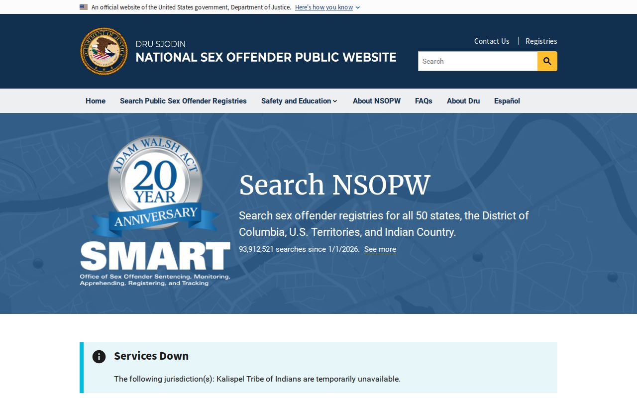 Liberty County sex offender search using NSOPW